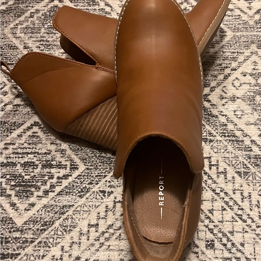 Report Tan Leather Booties